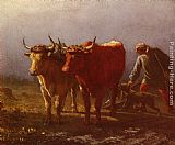 Constant Troyon Plowing painting